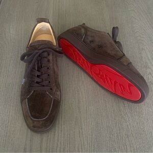 Christian Louboutin Brown Suede Men's Shoes